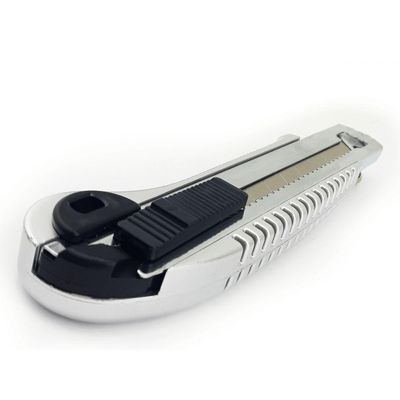 Estilete Profissional Metal 5 Lâminas 10cm Trava Segurança