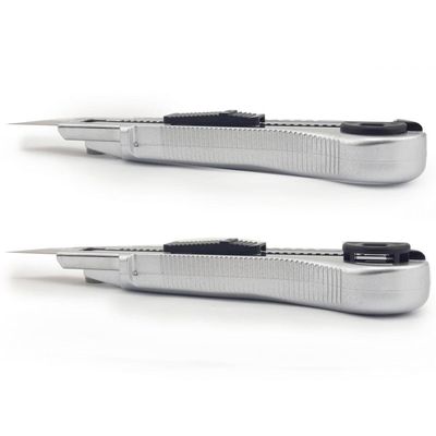 Estilete Profissional Metal 5 Lâminas 10cm Trava Segurança