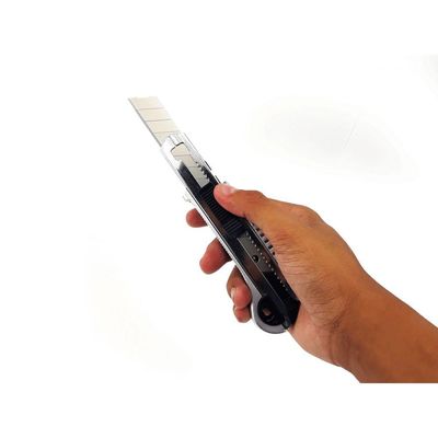 Estilete Profissional Metal 5 Lâminas 10cm Trava Segurança