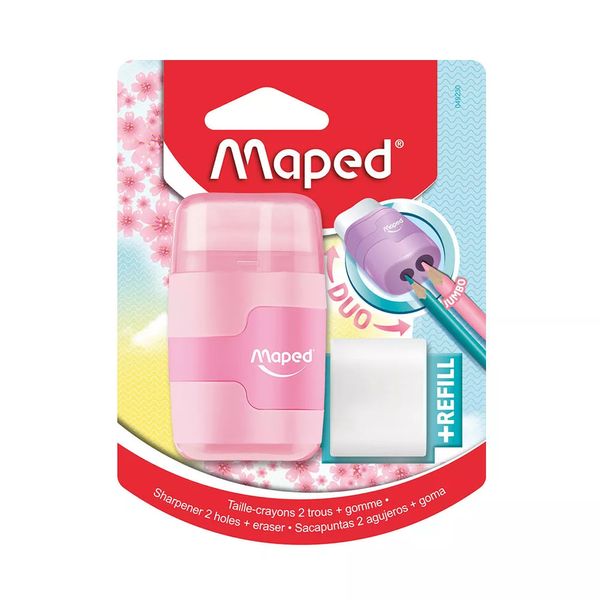 Apontador Maped Connect com Borracha + Refil Cores Diversas - Item Sortido
