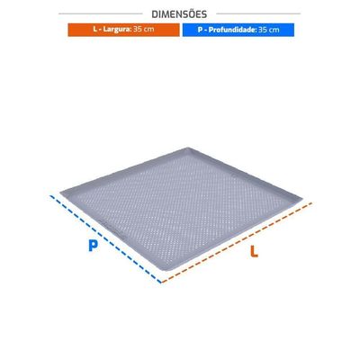 Kit Grade Cromada 35x35 + Assadeira Perfurada Alumínio 35x35 Fornos Prp-004/008 - Progás