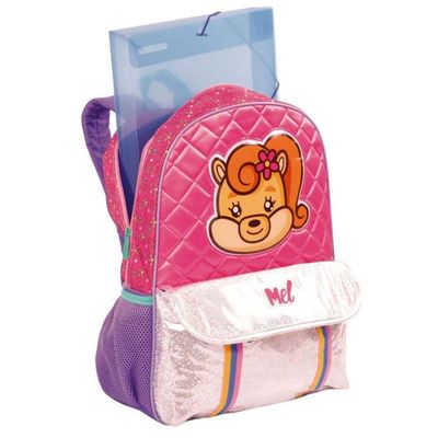 Mochila Infantil Costas Menina Mel Sestini Rosa