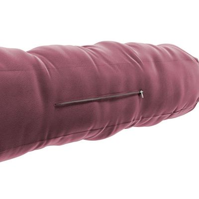 Almofada Para Cabeceira Encosto Apoio Lombar Spot 195cm Com Porta Celular Veludo - Abmaza Cor Rosa