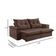 Sofá 3 Lugares Retrátil 230cm Pillow Top Reclinável Marrom