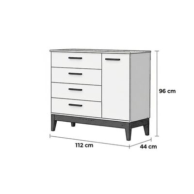 Comoda Sapateira Flip 1 Porta 4 Gaveta Areia Com Savana