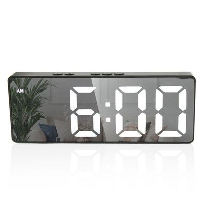 Relogio Despertador Digital Led Usb Pilha Portatil Alarme Cabeceira Preto