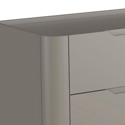 Cômoda Para Quarto Closet Orgânica 6 Gavetas Pés Industrial Preto Bliss I03 Grigio - Lyam Decor