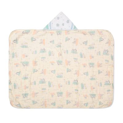 Toalha De Banho Bebê Urso Soft C/ Capuz Papi