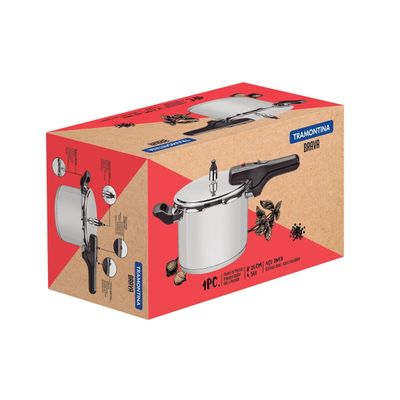 Panela de Pressão Tramontina Aço Inox com Fundo Triplo 20 cm 4,5 L