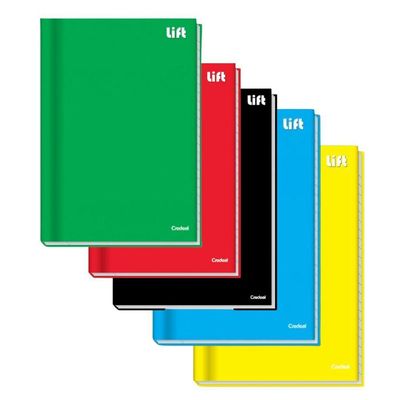 Kit 10 Cadernos Brochura Grande 1 Matéria 80 Folhas Lift Credeal Amarelo