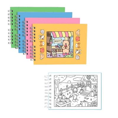 Livro para Colorir 50 Folhas Capa Dura Encadernação Wire-0