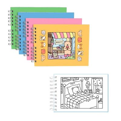 Livro para Colorir 50 Folhas Capa Dura Encadernação Wire-0