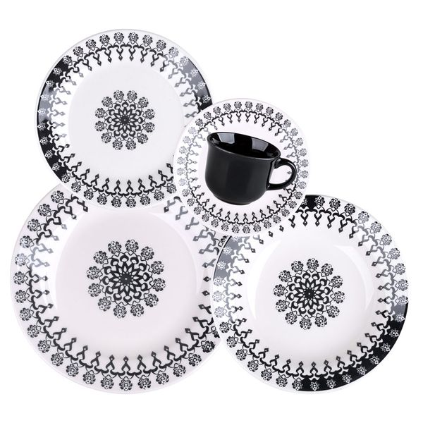 Aparelho de Jantar Oxford Donna Folk com 20 Peças