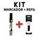 Kit Marcador Para Quadro Branco + Refil Pilot V-board Master Preto