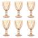 Conjunto De Taças De Vidro Para água 6 Peças 325 Ml Diamond âmbar Lyor