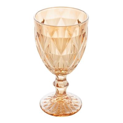 Conjunto De Taças De Vidro Para água 6 Peças 325 Ml Diamond âmbar Lyor