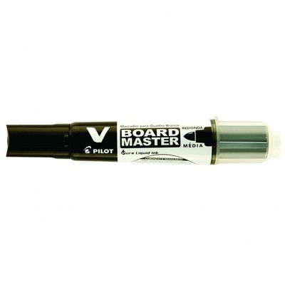 Marcador Para Quadro Branco V-board Master Pilot Recarregável Preto