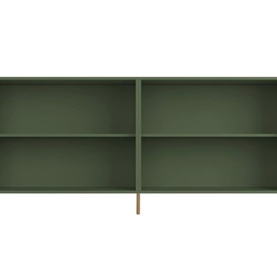 Aparador Buffet Para Sala de Jantar 4 Portas Pés Industrial Dourado Naim I03 Musgo - Lyam Decor