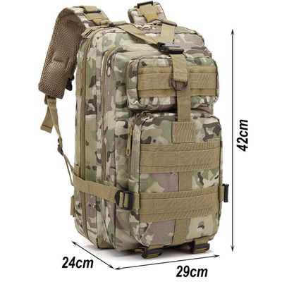 Mochila Multiuso Escolar Tática Cargueira 30 Litros Camping Pesca Verde