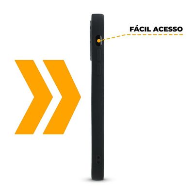 Kit Capa Silicon Cloud Preta e Pelicula Hydrogel HD para iPhone 11 - Gshield