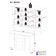 Cômoda Infantil 125cm 2 Portas E 4 Gavetas Allegra Multimóveis Mp4445 Branco Branco