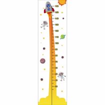 Régua De Crescimento Infantil Adesivo De Parede Foguete