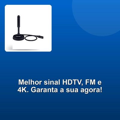 Antena Digital Hdtv 5 Em 1 Vhf-uhf-fm-hdtv-4k 5m Dtv-150