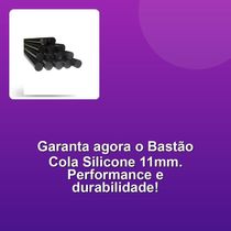 Bastão Cola Silicone 11mm Preta Kg 1