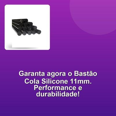 Bastão Cola Silicone 11mm Preta Kg 1