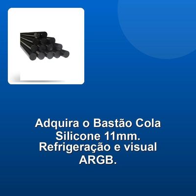 Bastão Cola Silicone 11mm Preta Kg 1