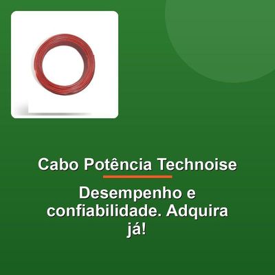 Cabo Potência Technoise Cobre Vermelho 4mm 50m