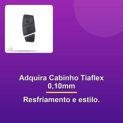 Cabinho Tiaflex 0,10mm Preto 100 Metros