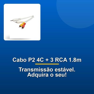Cabo P2 4c + 3 Rca 1.8m Níquel P- Ipod