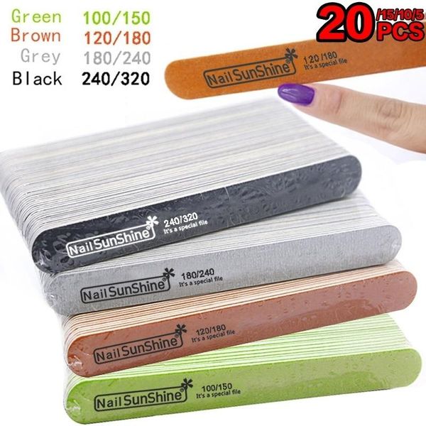 Conjunto de Ferramentas de Beleza para Unhas - Lixas de Madeira Profissionais 5 peças / preto