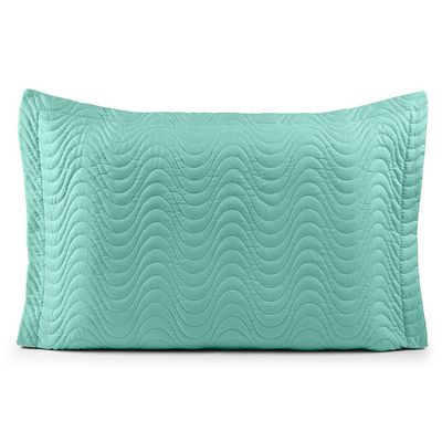 Porta Travesseiro Avulso 70cm x 50cm Com Debrum 1 Peça Laura Matelado  Toque 400 Fios 100% Poliéster - VerdeTiffany