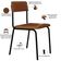 Kit 08 Cadeiras Estofada Para Sala de Jantar Sense Preto C01 Courino Caramelo - Lyam Decor