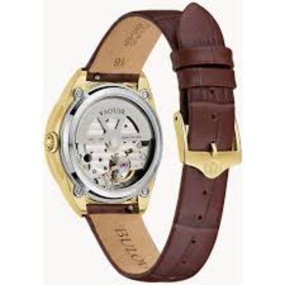 Relógio Bulova Feminino Ref: 97l179 Sutton Automático Dourado