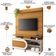 Estante Painel Para TV 55 Pol 136cm 1 Porta Mars B01 Cinamomo Off White - Lyam Decor