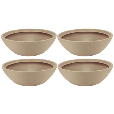 Kit 4 Vasos Flores Plantas 22cm Indi Areia Tramontina Plástico Jardim Varanda