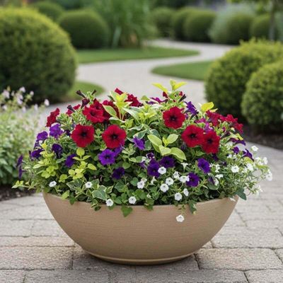 Kit 4 Vasos Flores Plantas 22cm Indi Areia Tramontina Plástico Jardim Varanda