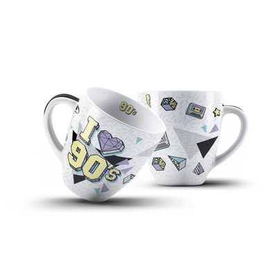 Caneca De Porcelana 90s 440ml Uphome Multilaser