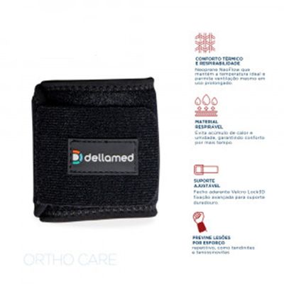 Protetor de Punho Ortho Care Dellamed Preto