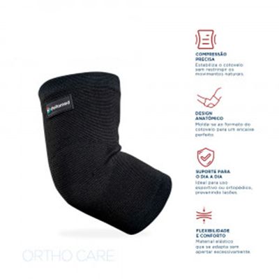 Cotoveleira Elástica Ortho Care Dellamed P / Preto