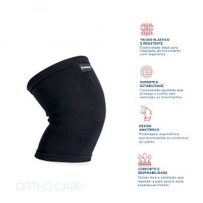 Joelheira Elástica Ortho Care Dellamed P / Preto