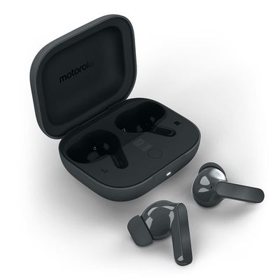 Fones de Ouvido Buds Bass Bluetooth Cancelamento de Ruído 43h Bateria Moto Preto / Bivolt