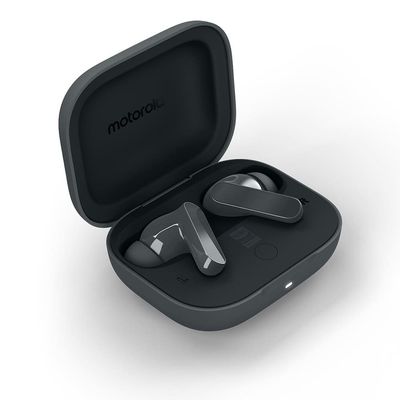 Fones de Ouvido Buds Bass Bluetooth Cancelamento de Ruído 43h Bateria Moto Preto / Bivolt