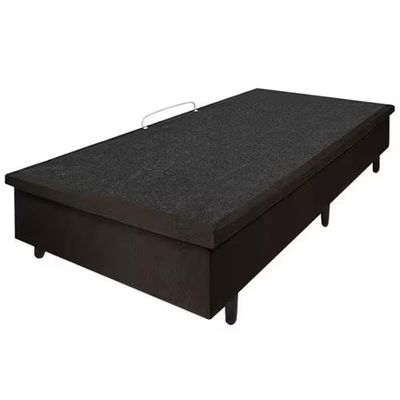 Conjunto Colchão de Solteiro New Itália Black e Base Box Lift Cotton Umaflex Preto