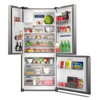 Geladeira Electrolux Frost Free 540L Efficient com AutoSense e Dispenser de Água e Gelo 3 Portas Cor Inox Look (IM8IS) 220V