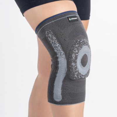 Joelheira Knit Ortho Care Dellamed M / Cinza Chumbo