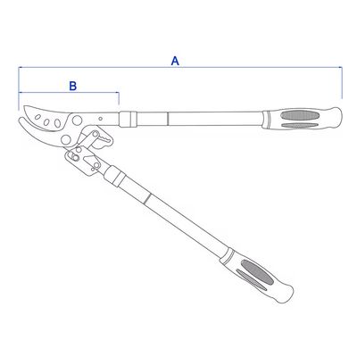 Tesourão de Poda 78363505 Tipo Bypass com Cabo Extensível 46,5 a 78 cm Tramontina n/a